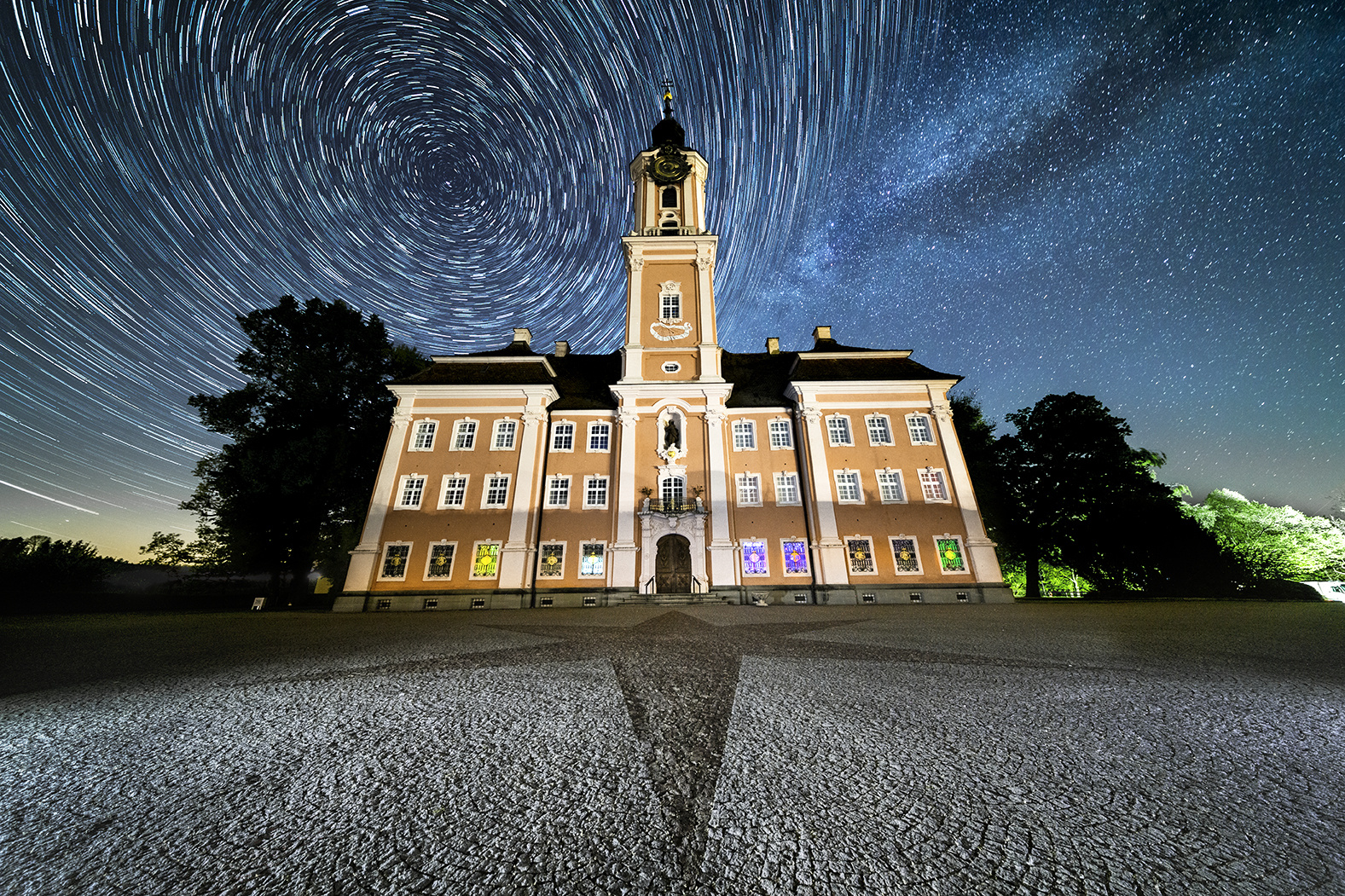 Polaris und Milchstraße