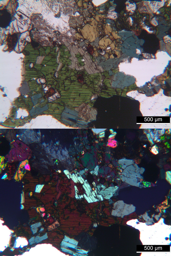 Polarisationsmikroskopie: Alkaligranit aus Süd-Norwegen
