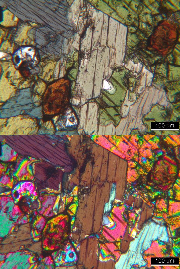 Polarisationsmikroskopie: Alkaligranit aus Süd-Norwegen
