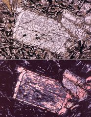 Polarisationsmikroskopie: Alterierter Plagioklas