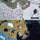 Polarisationsmikroskopie: Amphibolsyenit von Biella/Piemont