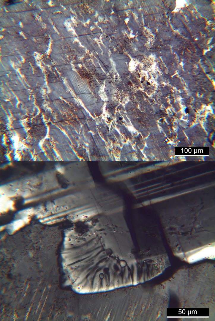 Polarisationsmikroskopie: Amphibolsyenit von Biella/Piemont