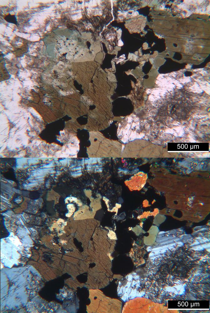 Polarisationsmikroskopie: Diorit aus dem Odenwald Foto &amp; Bild ...