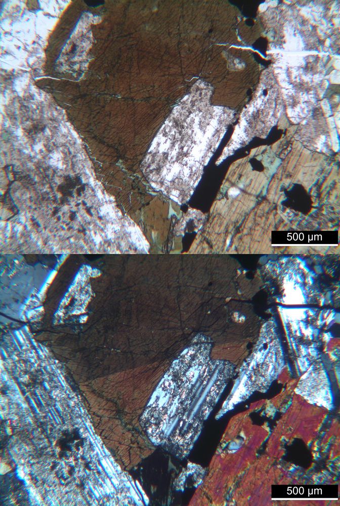 Polarisationsmikroskopie: Diorit aus dem Odenwald Foto &amp; Bild ...