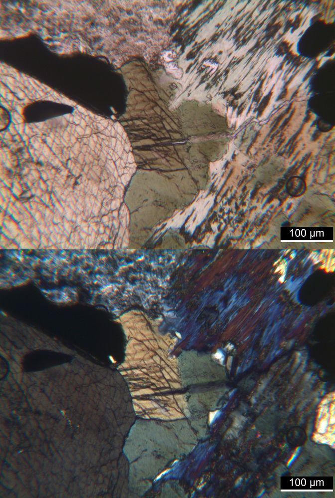 Polarisationsmikroskopie: Diorit aus dem Odenwald Foto &amp; Bild ...