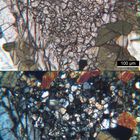 Polarisationsmikroskopie: "Gabbrodiorit" aus Norwegen