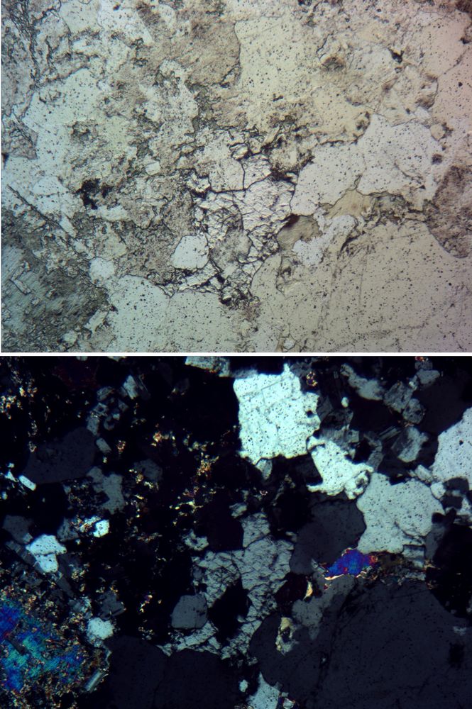 Polarisationsmikroskopie: Granit von Altenberg