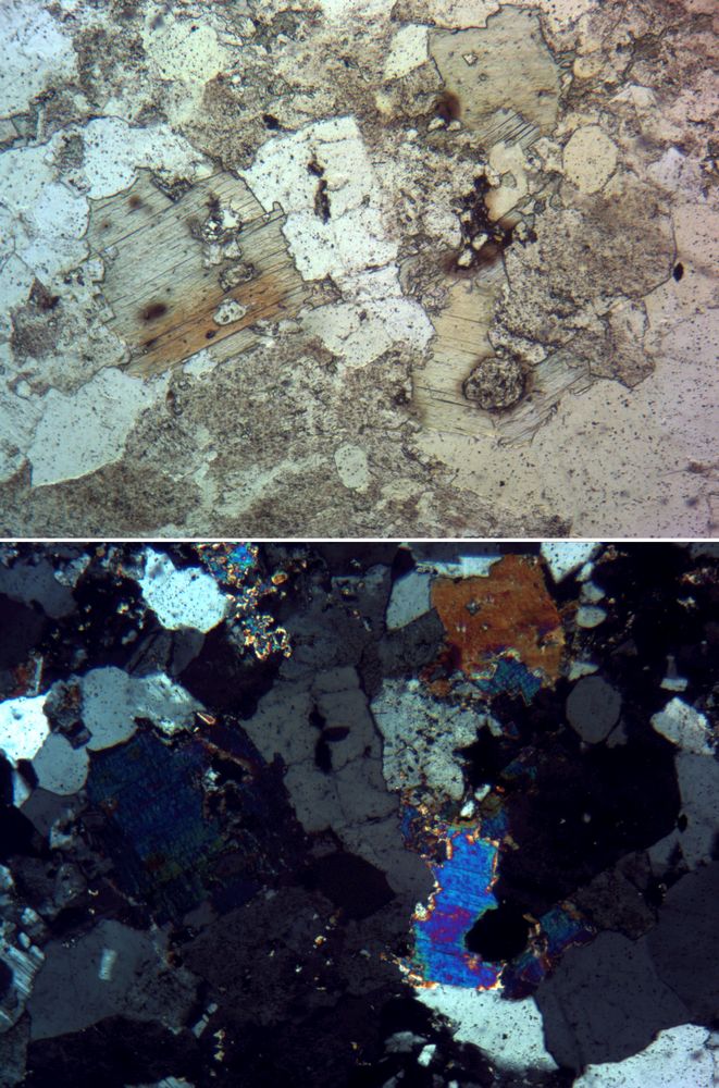 Polarisationsmikroskopie: Granit von Altenberg