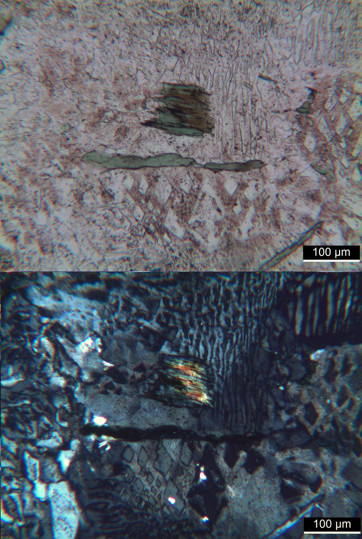 Polarisationsmikroskopie: Granitporphyr aus dem Schwarzwald