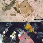 Polarisationsmikroskopie: Granodiorit aus der Sierra Nevada, Kalifornien