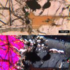 Polarisationsmikroskopie: Hyperit von Gomø, Norwegen