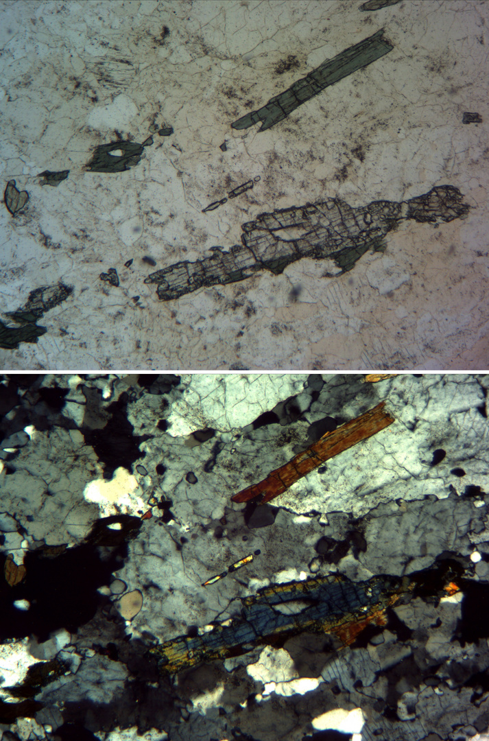 Polarisationsmikroskopie: Lagentextur in Gastalditschiefer