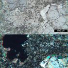 Polarisationsmikroskopie: Meta-Olivingabbro aus dem Wallis