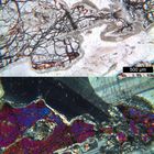 Polarisationsmikroskopie: Olivin-Gabbro aus dem Odenwald