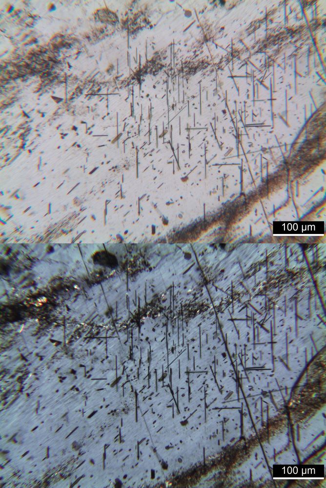 Polarisationsmikroskopie: Pulaskit aus Südportugal