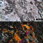 Polarisationsmikroskopie: Syenitporphyr aus den Vogesen