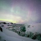 Polarlicht am Gullfoss