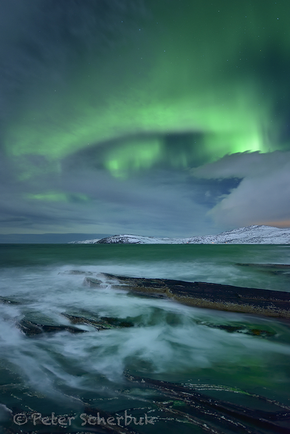 Polarlicht an der Küste Finnmarks