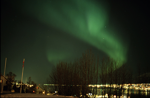 Polarlicht bei Nordlys  2003 fotografiert