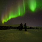 Polarlicht im Pallasgebirge in Finnland, Gemeinde Muonio