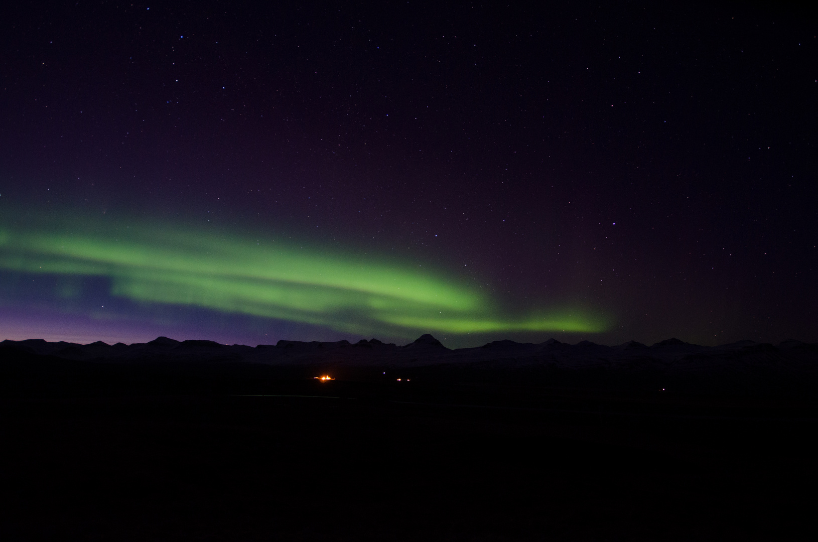 Polarlicht in der Abenddämmerung