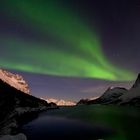 Polarlicht in der Eisbergbucht bei Modaufgang