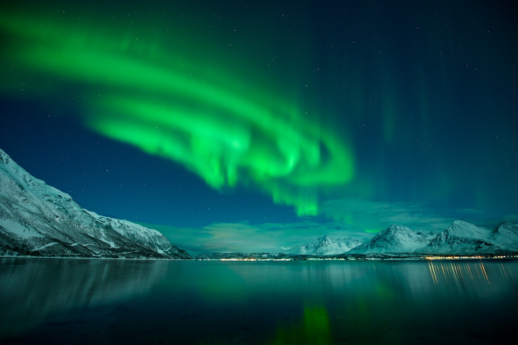 Polarlicht in der Nähe von Tromsö