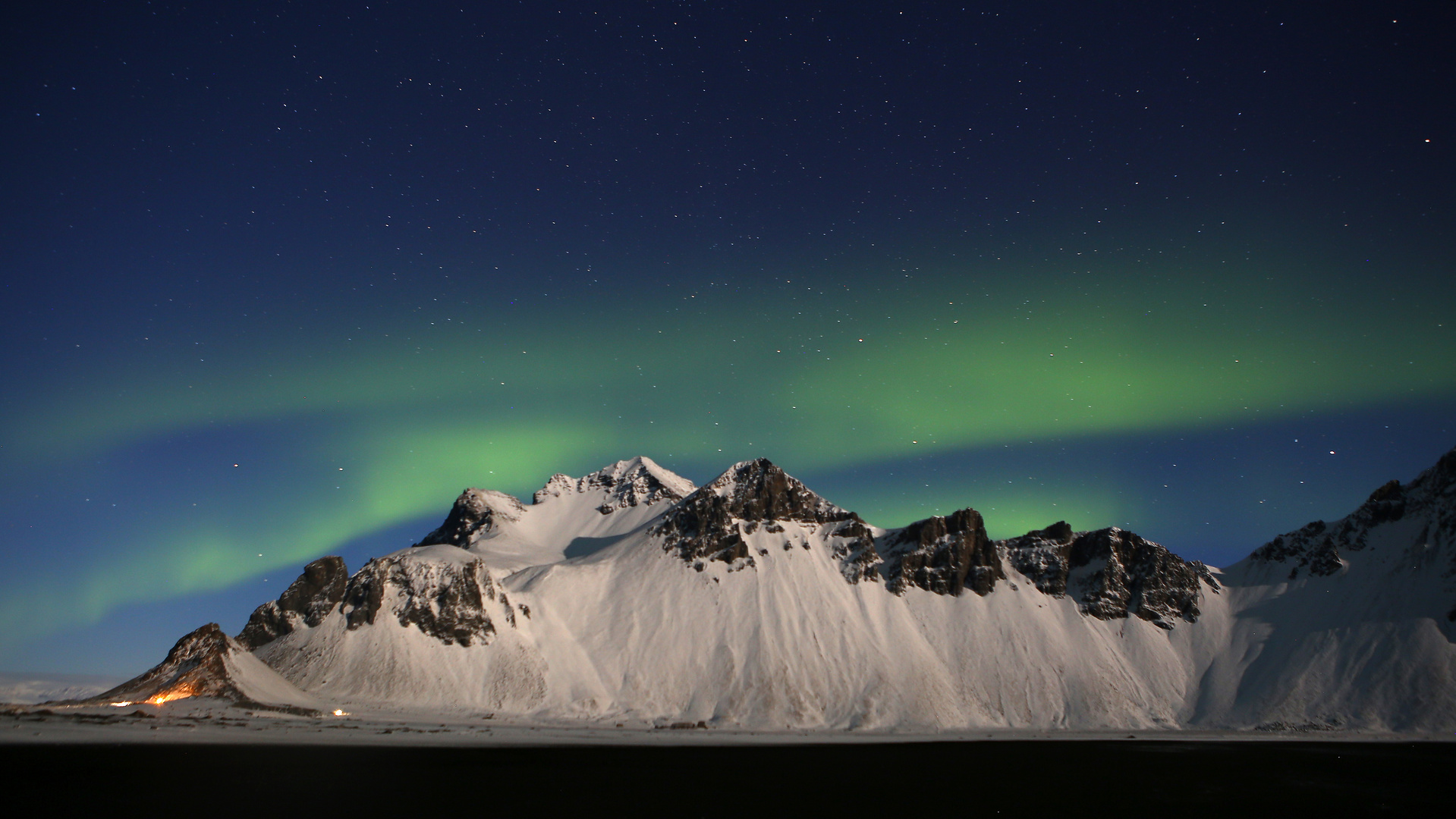 Polarlicht in Stokksnes