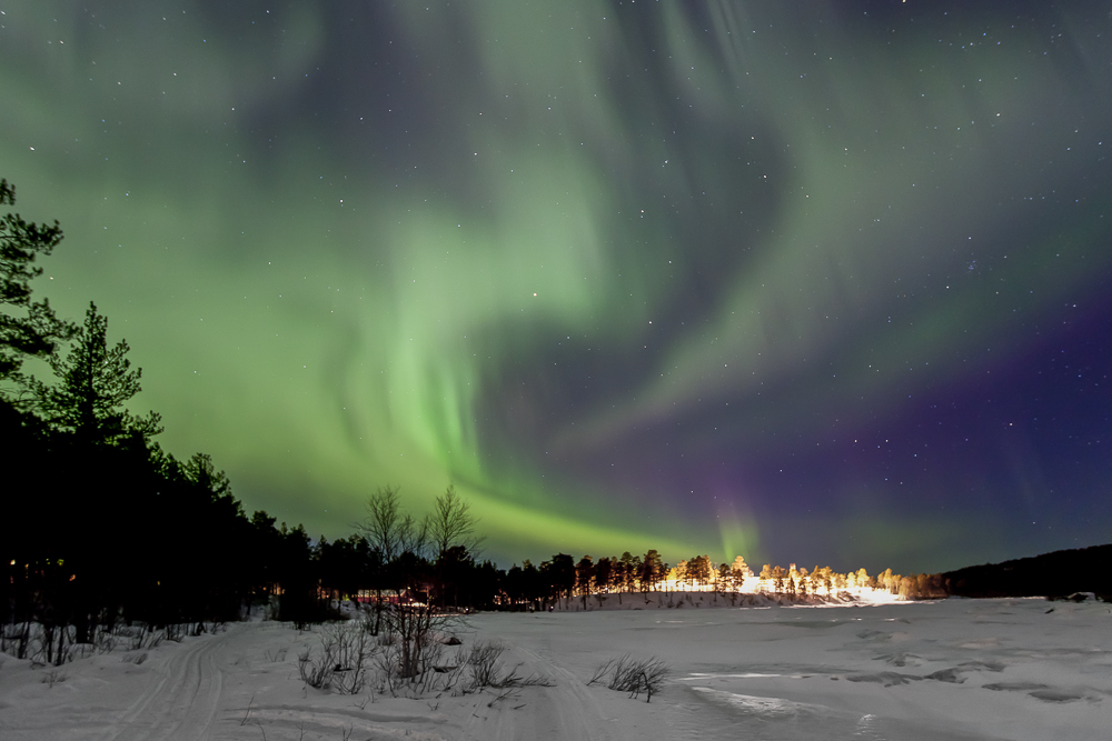 Polarlicht Inarisee (Lappland-Finnland)