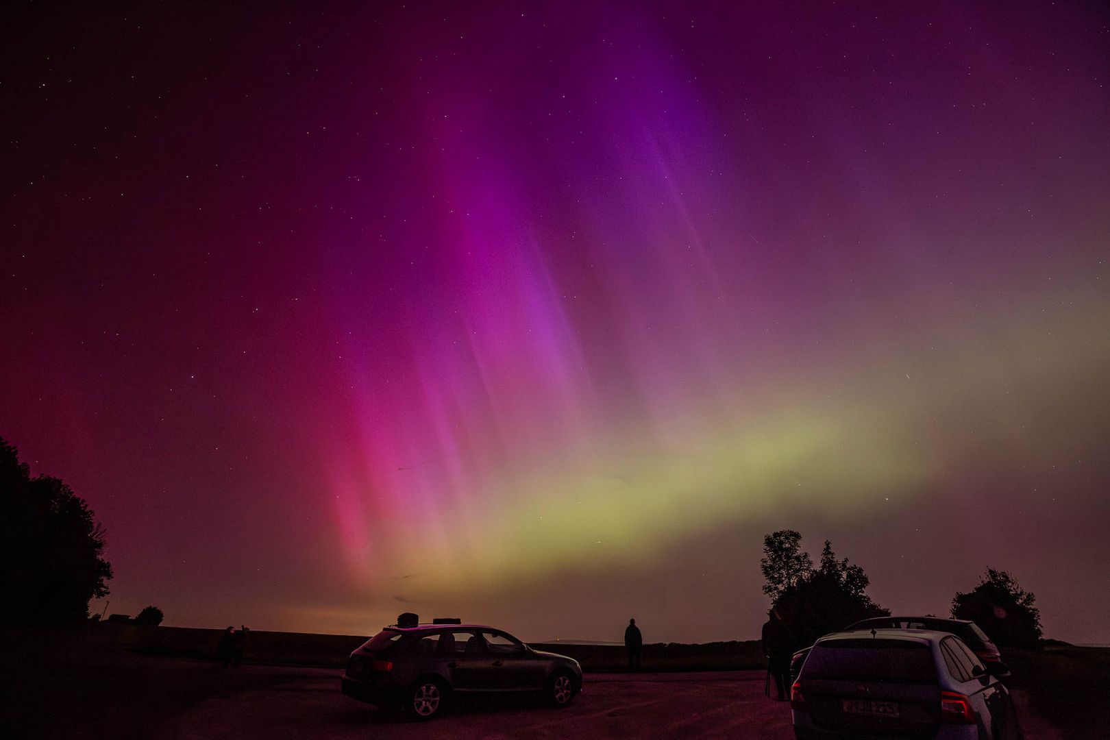 Polarlicht nahe Jena, 11.5.2024, 1:13 Uhr