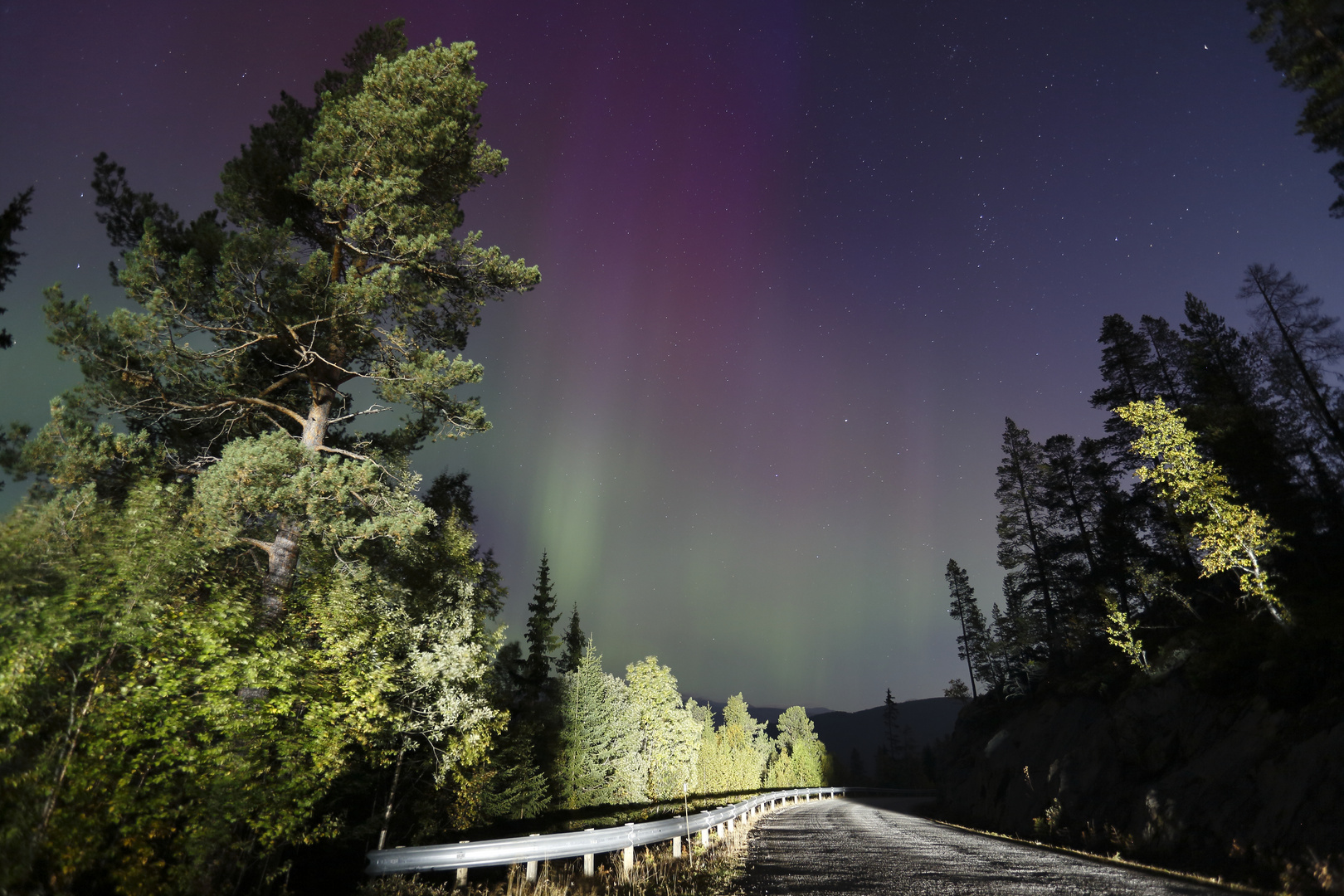 Polarlicht rot-grün II AURORA BOREALIS