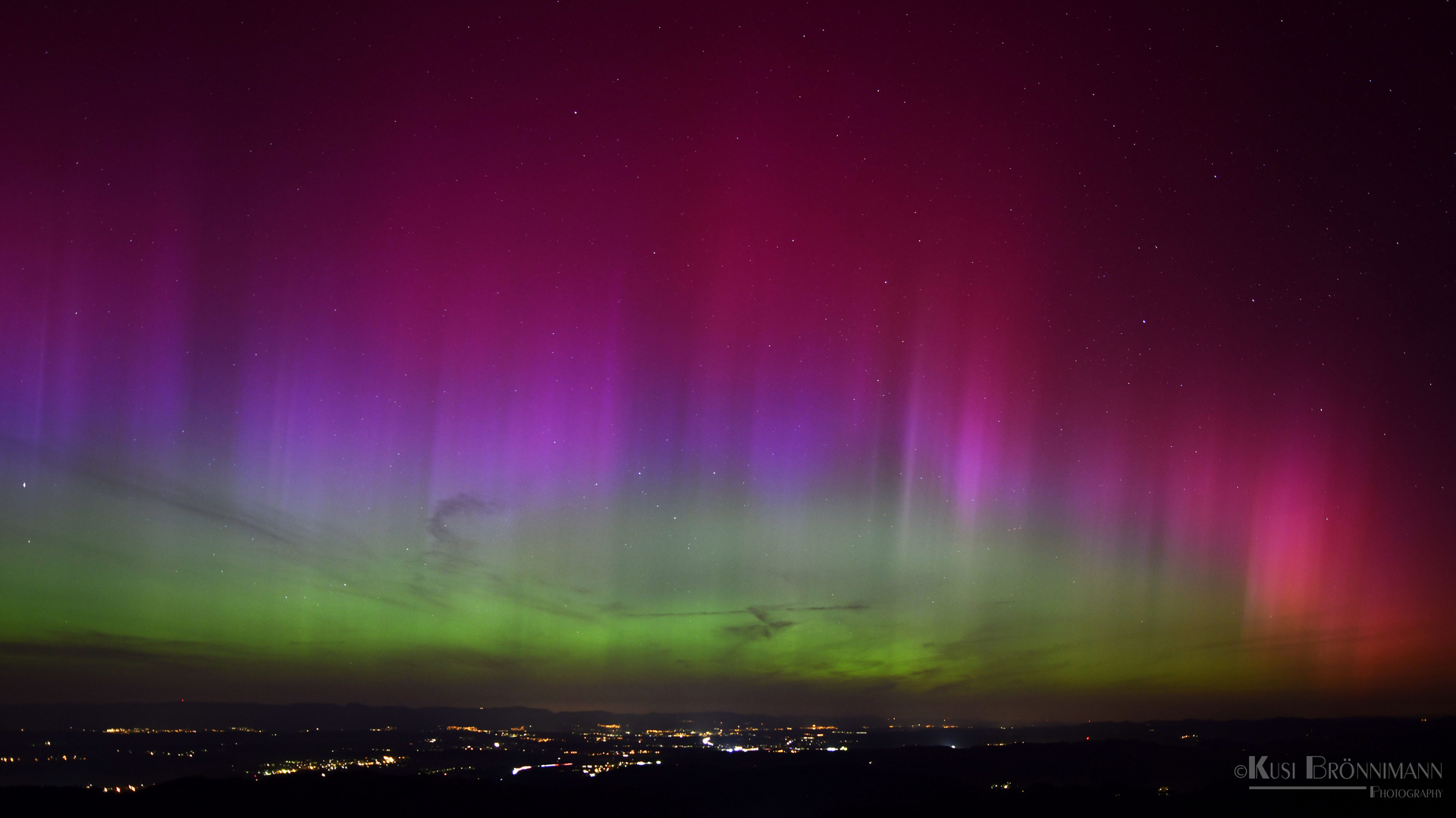 Polarlicht über der Schweiz