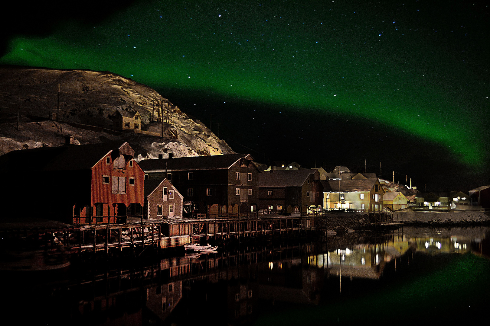 Polarlicht über Nyksund/Vesterålen