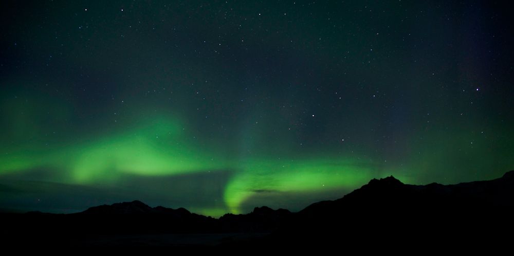 Polarlicht über Skaftafell