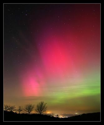 Polarlicht über Süddeutschland