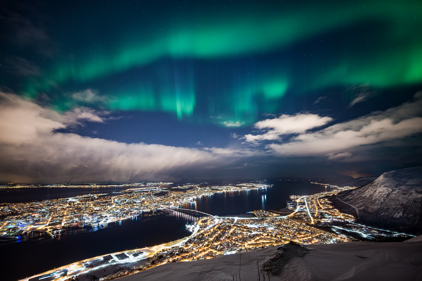 Polarlicht über Tromsö