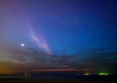 Polarlicht über Warnemünde 17.03.2015