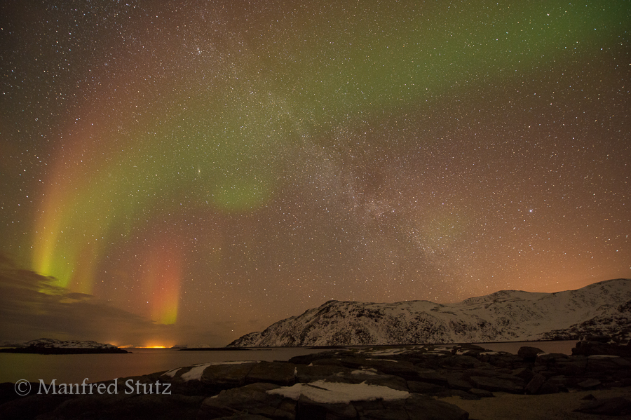 Polarlicht und Milchstrasse, Norwegen 2014