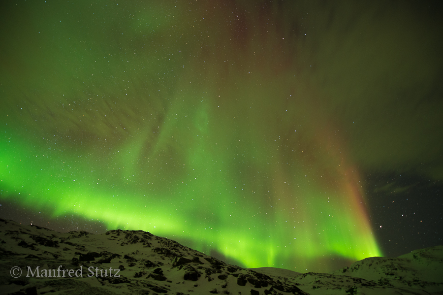 Polarlicht-Vorhang, Norwegen 2014