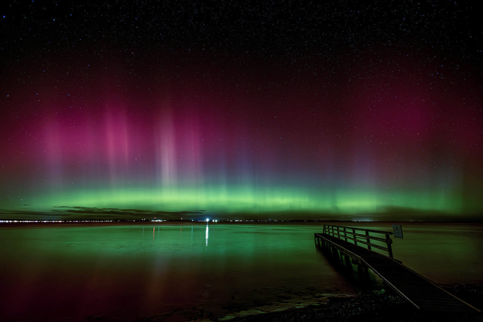 Polarlichter 2023 in der Lübecker Bucht