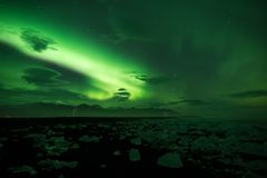 Polarlichter am Jökulsarlon Ice Beach 4