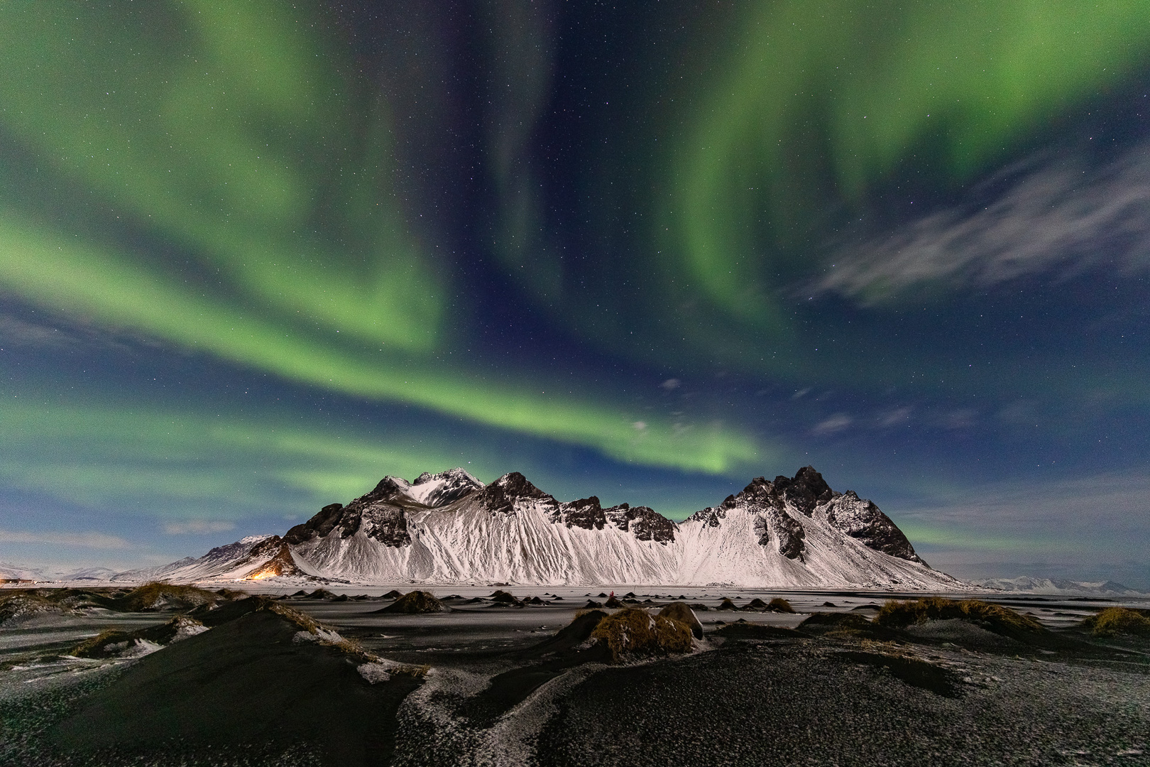 Polarlichter auf Stokksnes