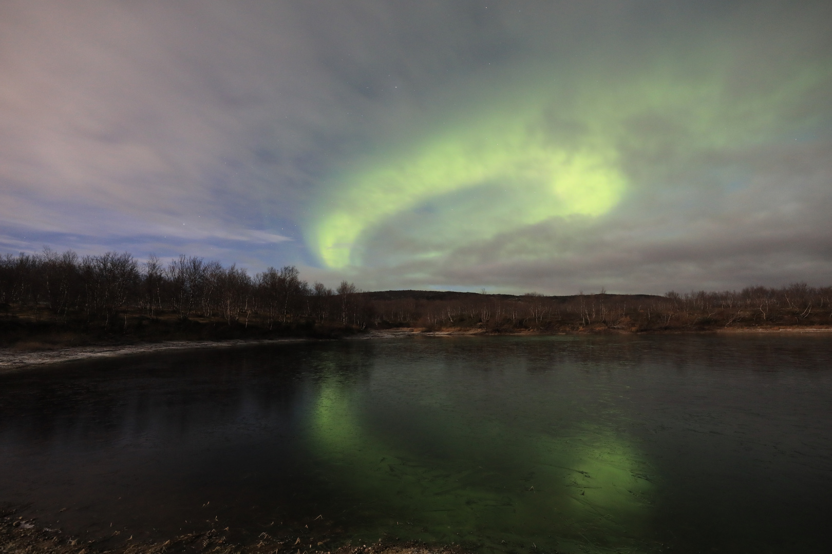 Polarlichter bei Murmansk, Russland