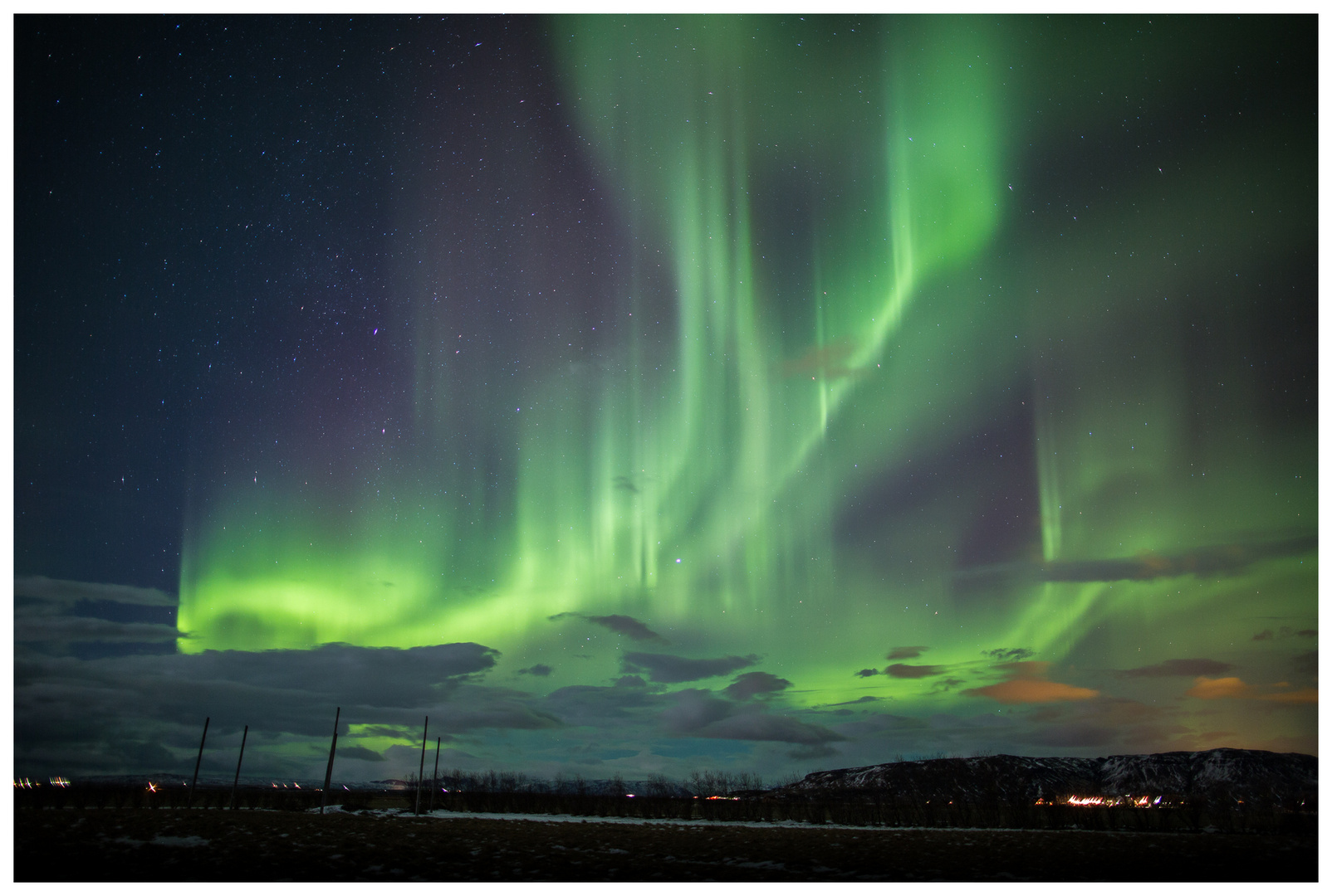 Polarlichter bei Selfoss