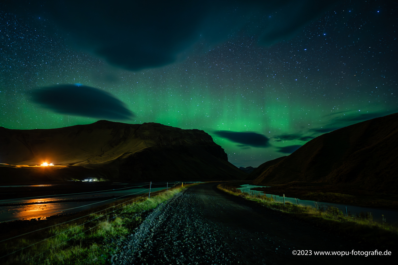 Polarlichter bei Vik in Island