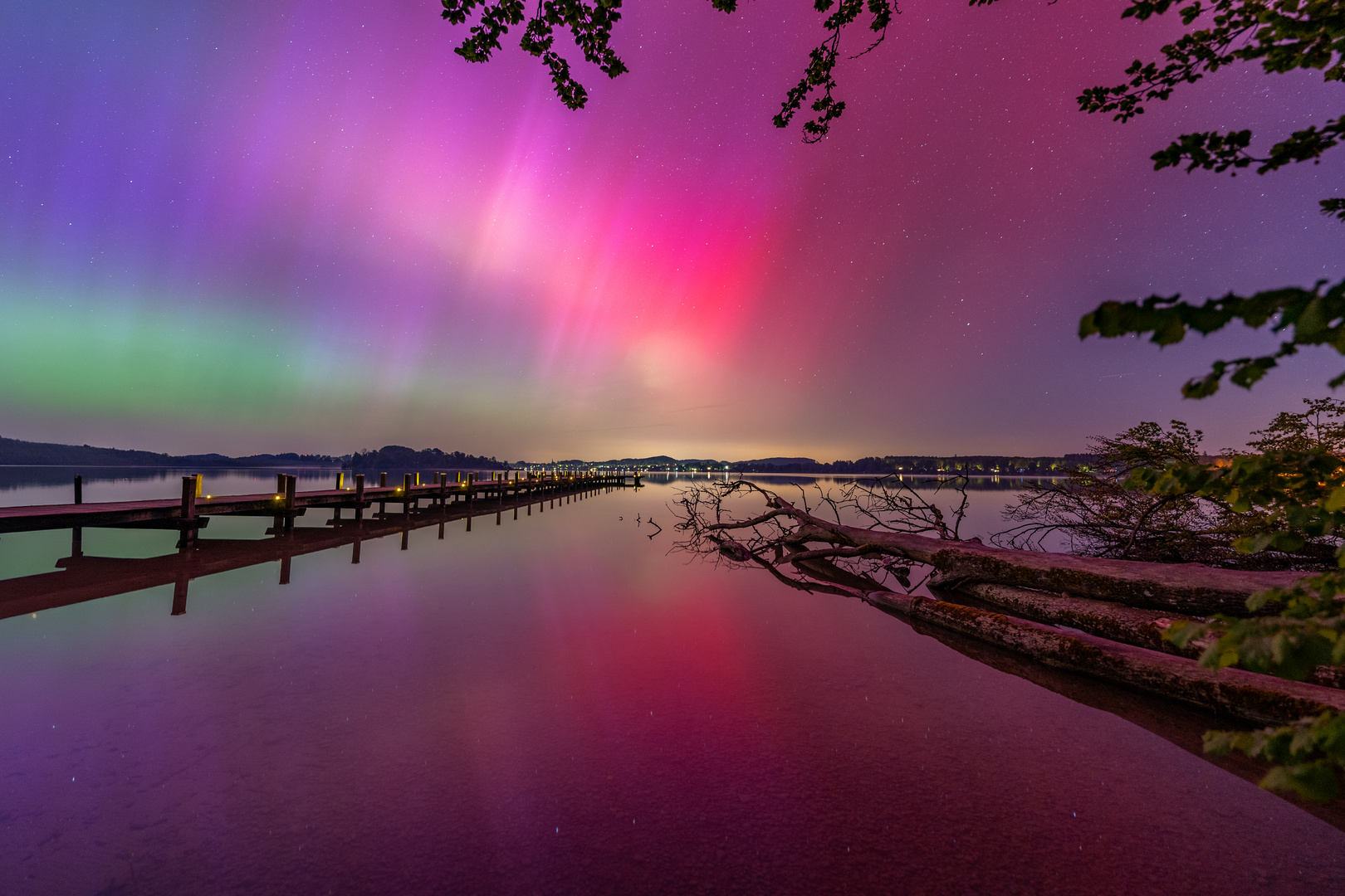 Polarlichter in Bayern - mit Video