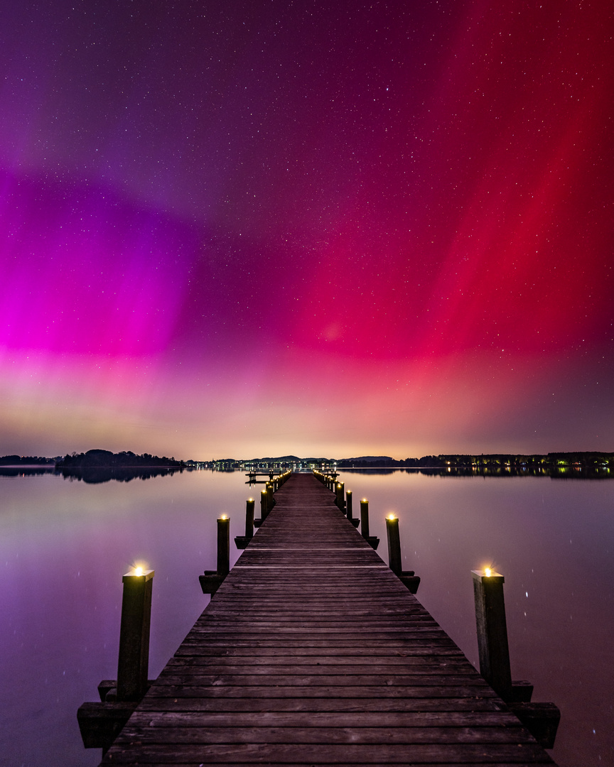 Polarlichter in Bayern - mit Video