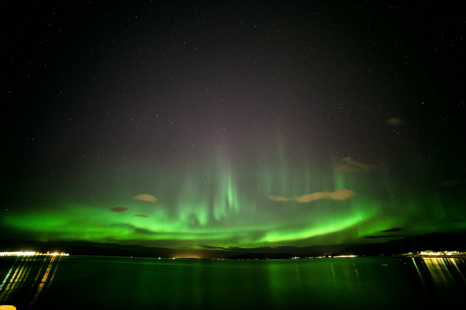 Polarlichter in Reykjavik