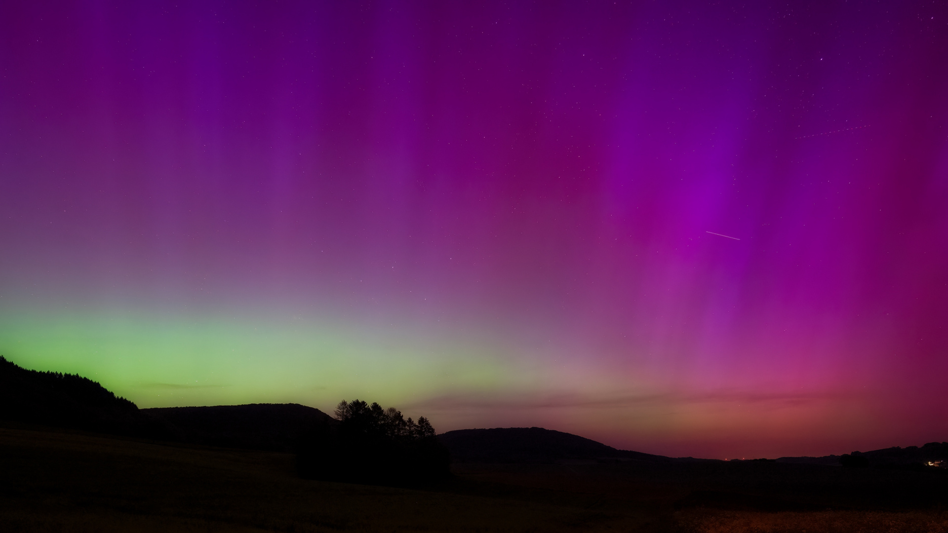 Polarlichter  in Rheinland-Pfalz