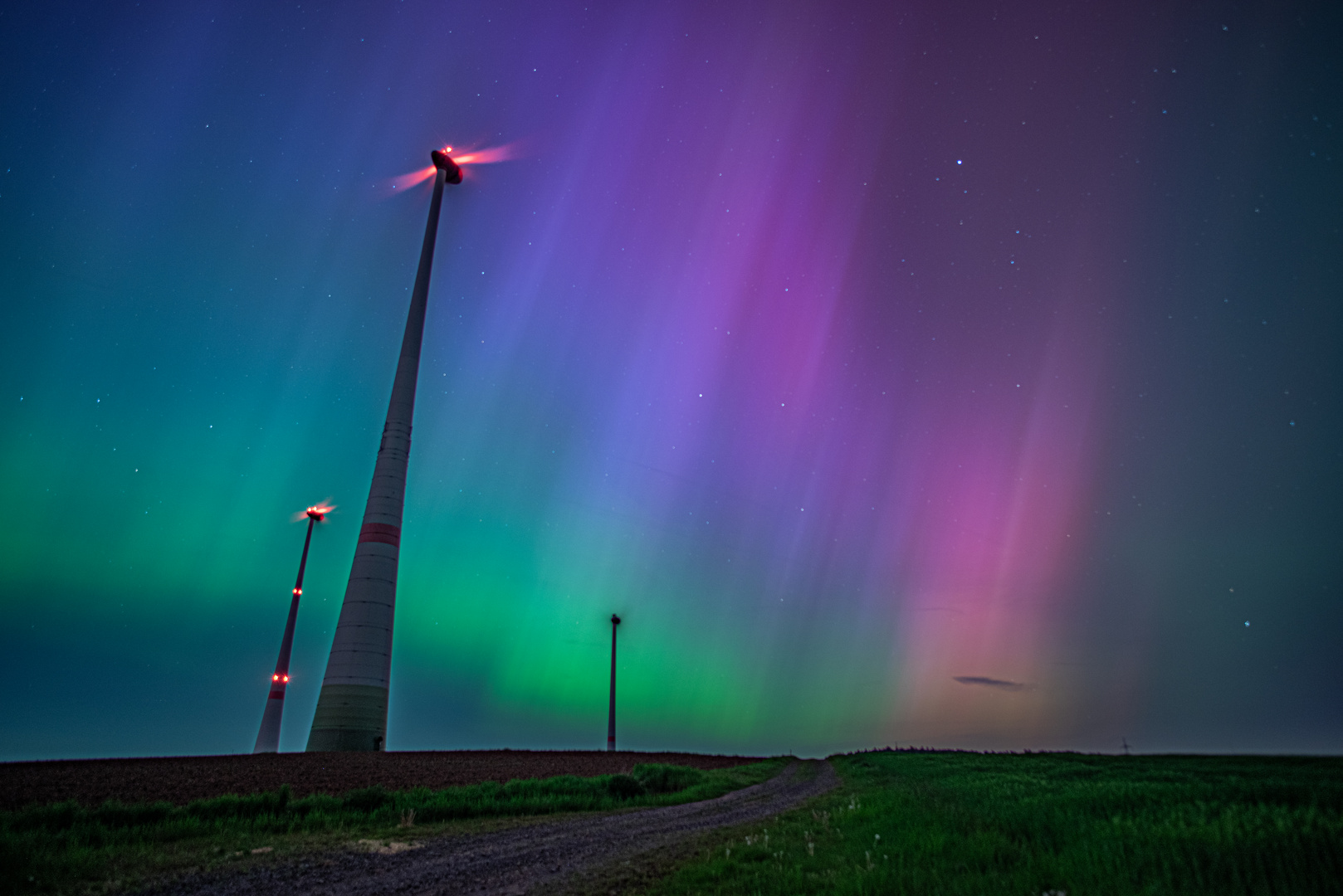 Polarlichter in Waldeck Frankenberg